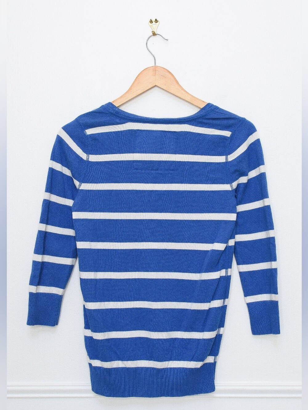 Vintage Y2K Abercrombie & Fitch Striped V-Neck Shirt Sweater Size M - Picture 5 of 9